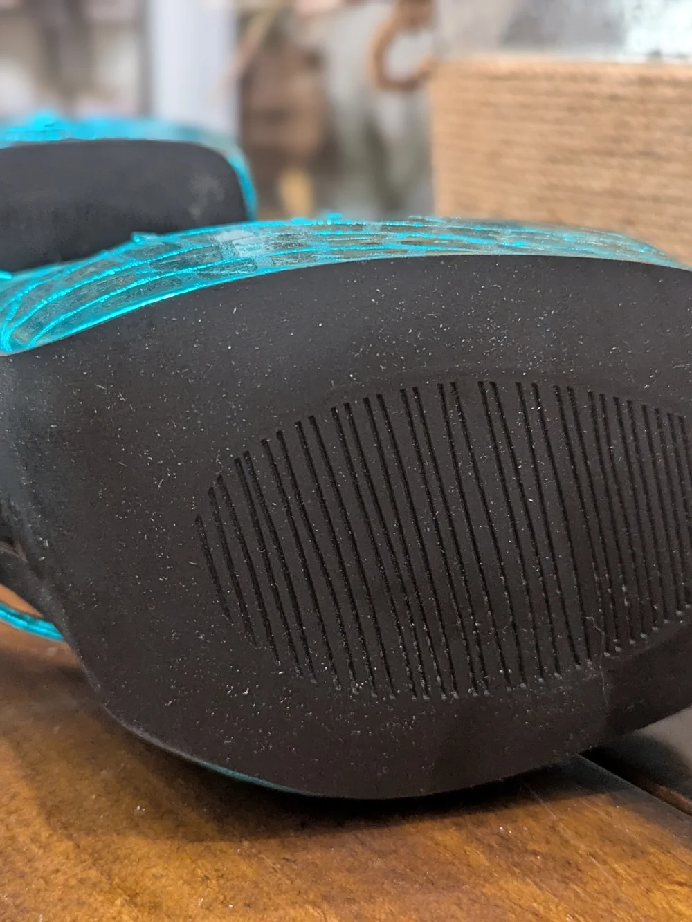 Metallic Teal Platform Lace-Up Women's Heels